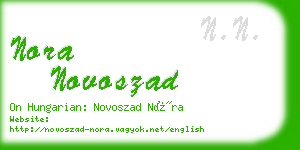 nora novoszad business card